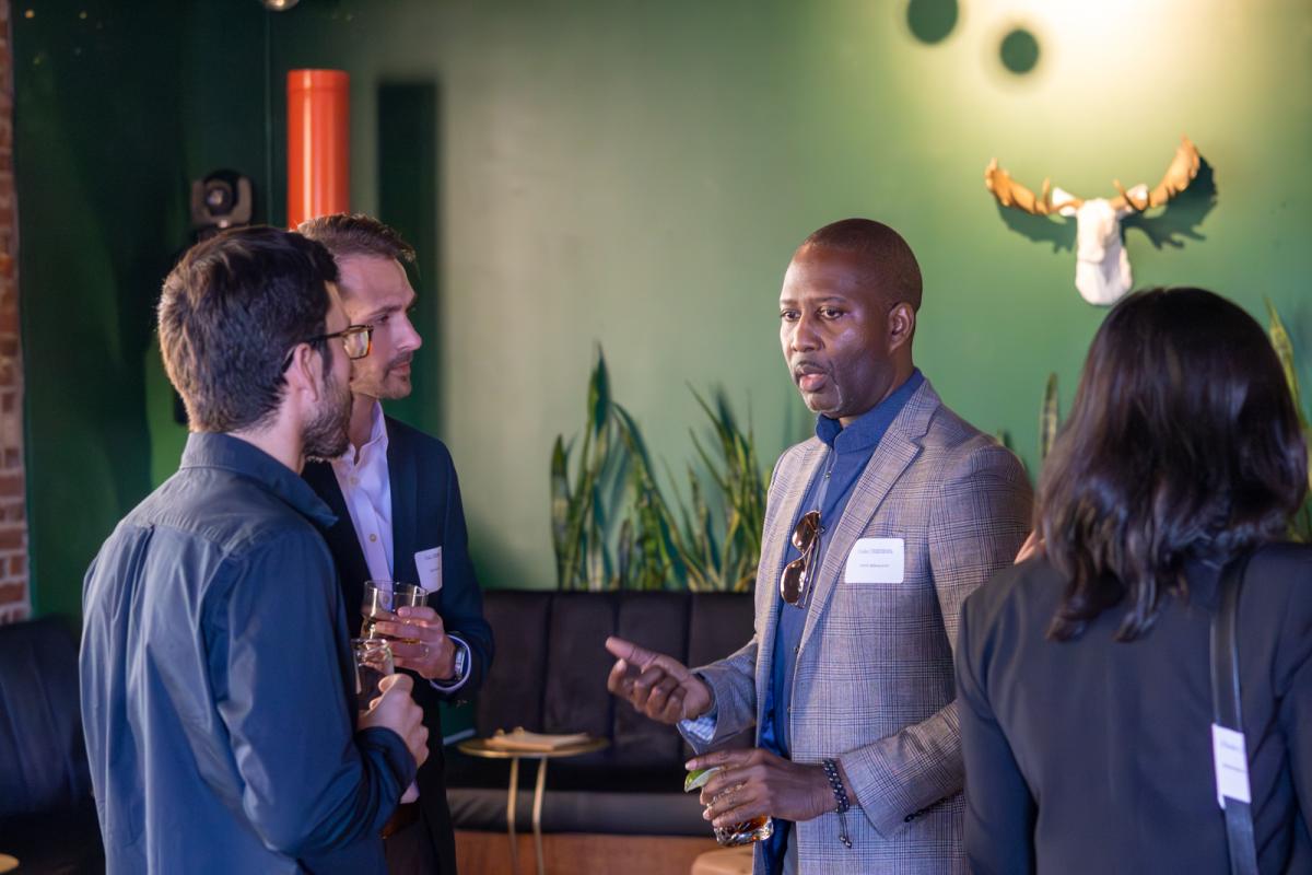Attendees at a gathering of the Duke Entrepreneurial Leaders Network.