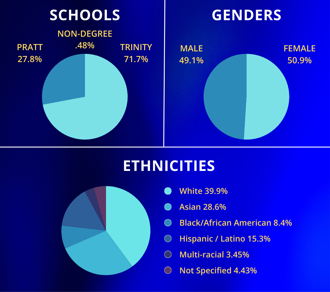 Annual Report 2024 Charts for Schools, Genders, and Ethnicities