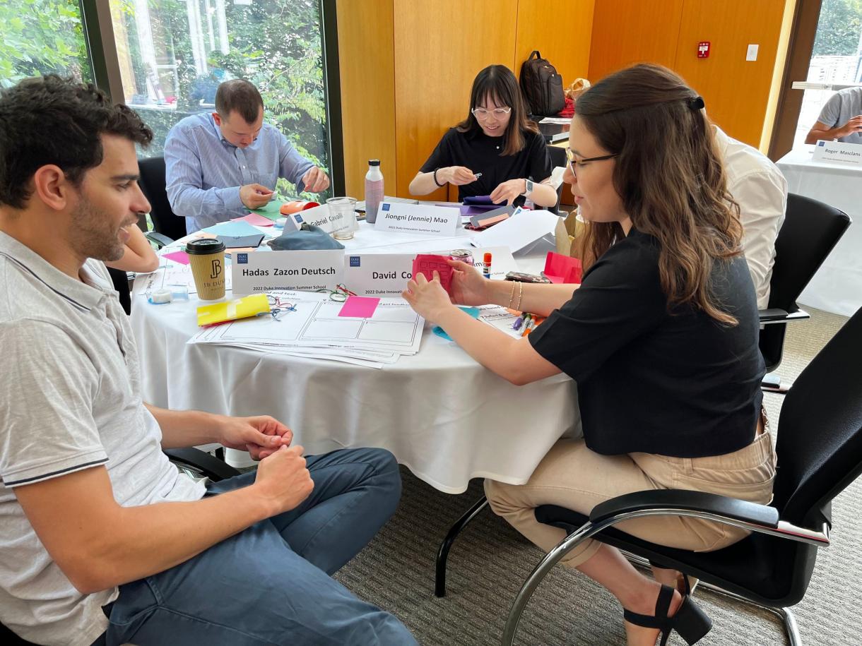 Participants during a design thinking session