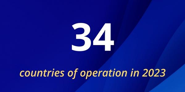 34 countries of operation in 2023 Duke-UNICEF innovation accelerator